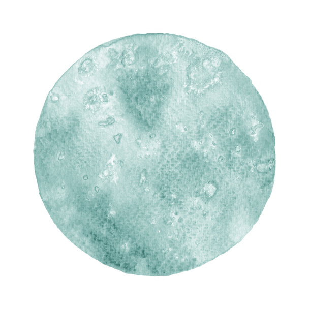 Blue planet concept. Watercolor Earth or Moon. Illustration isolated on white. - Photo, Image
