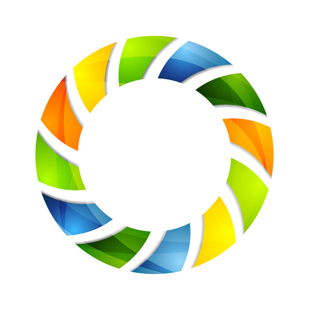Abstract colorful circle logo background - Zdjęcie, obraz