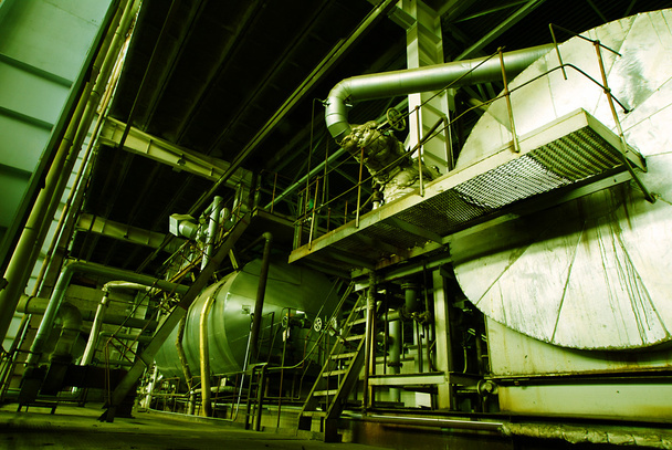 промислова зона, сталеві трубопроводи і клапани
 - Фото, зображення