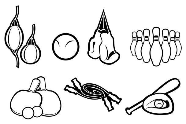 Set of active sport symbols - Vector, Image