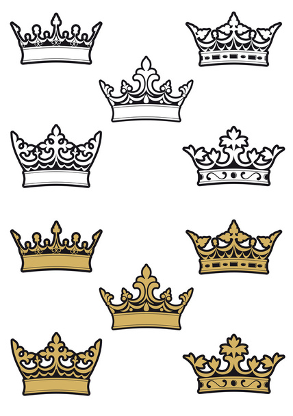 Heraldic crowns - Vektori, kuva