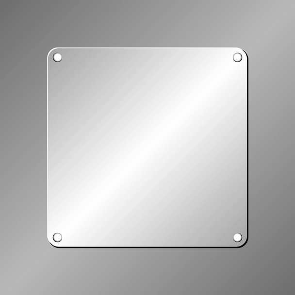 metallic plaque - Vector, imagen
