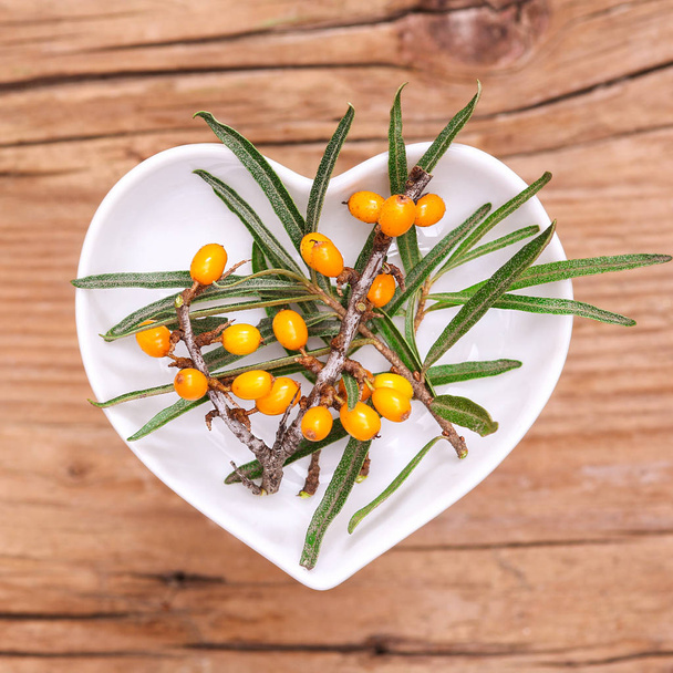 homeopathy and cooking with medicinal herbs,sea buckthorn - Foto, Bild