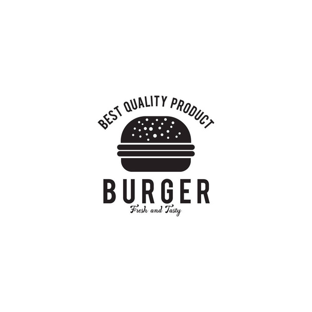 Modelo de ilustración vectorial de iconos de diseño de logotipo de Burger. - Vector, Imagen