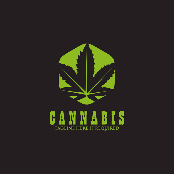 大麻の葉のアイコンのロゴのデザインベクトルテンプレート - ベクター画像