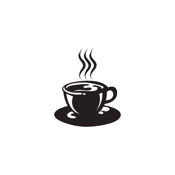 Kahve dükkanı simgesi logosu tasarım vektör çizim şablonu - Vektör, Görsel