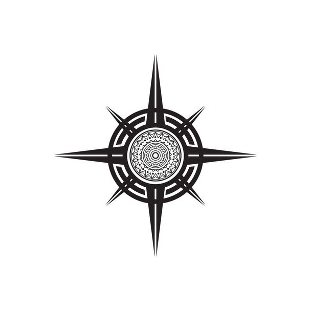 Compass logo icon design vector illustration template - Vector, Image