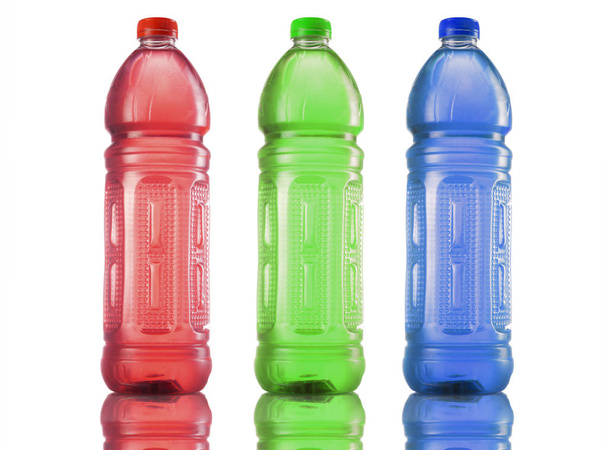 botellas con tres colores básicos de pantalla
 - Foto, Imagen