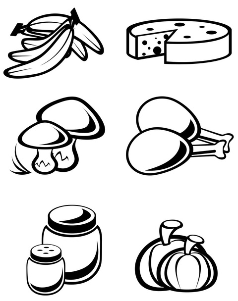 Símbolos alimentarios
 - Vector, Imagen