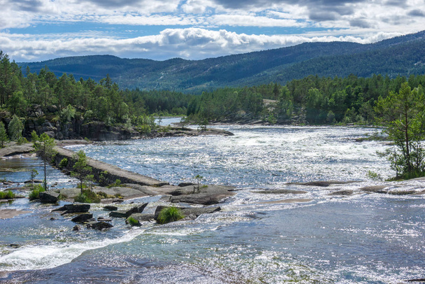 landscape at the rapids in evje - Фото, зображення