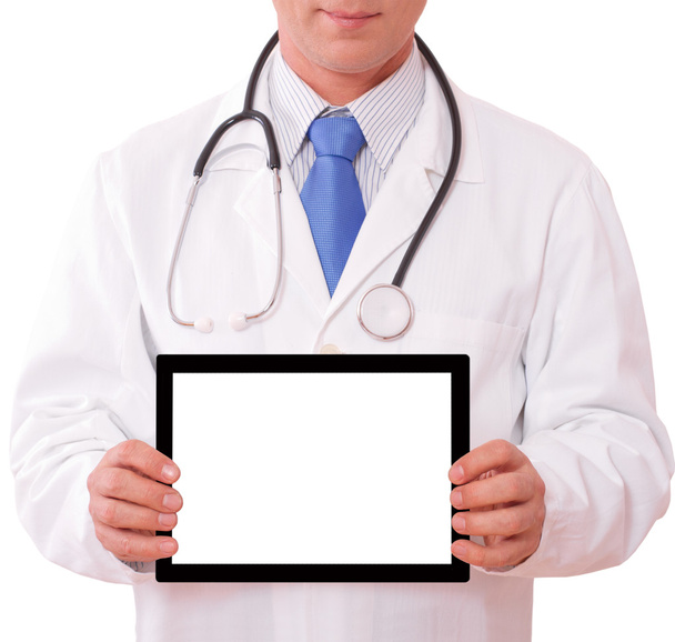 Doctor working with tablet - Foto, Bild