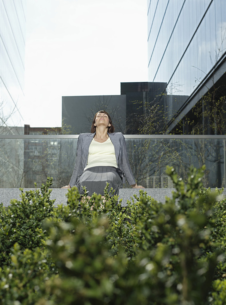 Mid adult businesswoman relaxing - Zdjęcie, obraz