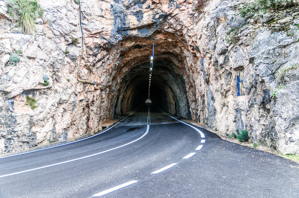 tunnel entrance in mallorca - 写真・画像