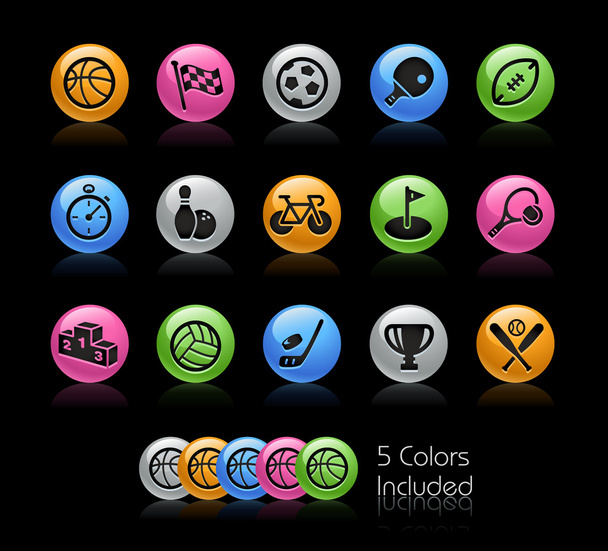 Sport Icon set - Gelcolor Series - Вектор,изображение