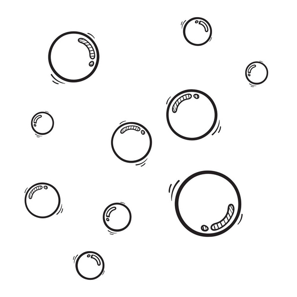 ručně kreslené Bubble voda vektor ilustrace design šablona čmáranice - Vektor, obrázek