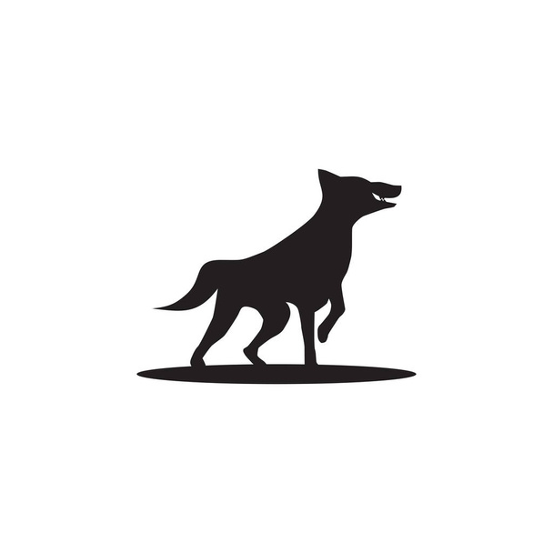 Black wolf logo design vector template - Vettoriali, immagini