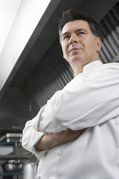 Male chef with arms crossed - 写真・画像