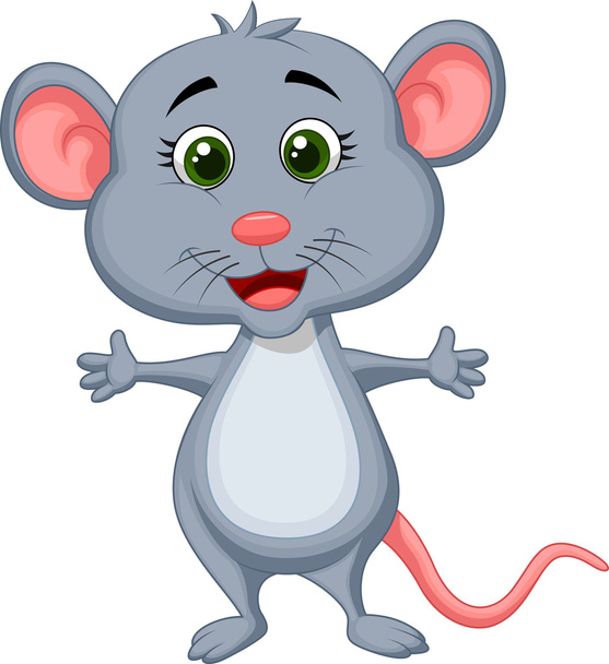 Bonito ratón de dibujos animados
 - Vector, Imagen