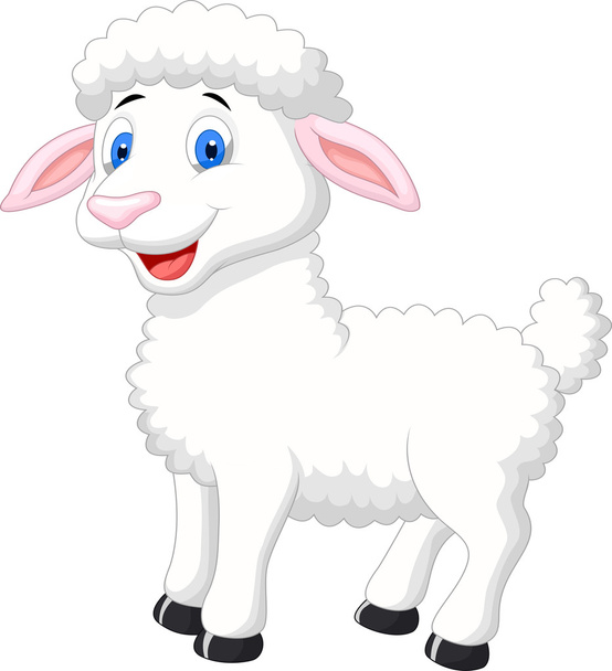 Cute sheep cartoon - Vector, Image
