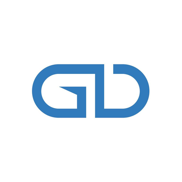 İlk harf gd veya dg logo vektör tasarım şablonu - Vektör, Görsel