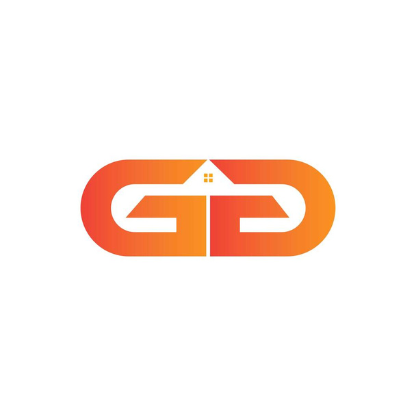 Αρχικό πρότυπο σχεδίασης διανύσματος λογότυπου gd ή dg - Διάνυσμα, εικόνα