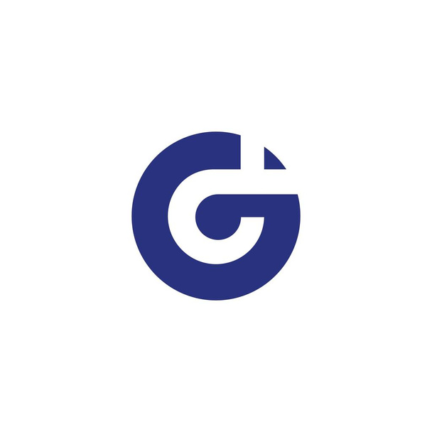 Modelo inicial de design de vetor de logotipo gd ou dg
 - Vetor, Imagem