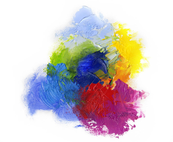 regenbogenfarben impasto abstract concept optional - Foto, Imagen