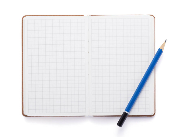 notepad or notebook paper at white background - Fotoğraf, Görsel