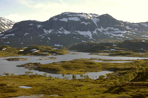 in the highlands of haukelifjell between roldal and vinje on the e134 in norway. - Foto, Imagen