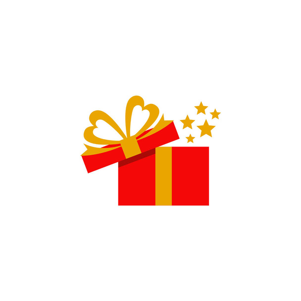 Подарункова коробка подарунок символ дизайну логотипу векторний шаблон
 - Вектор, зображення