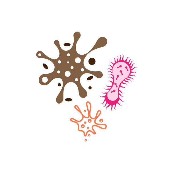 Virus vector illustratie pictogram template ontwerp - Vector, afbeelding