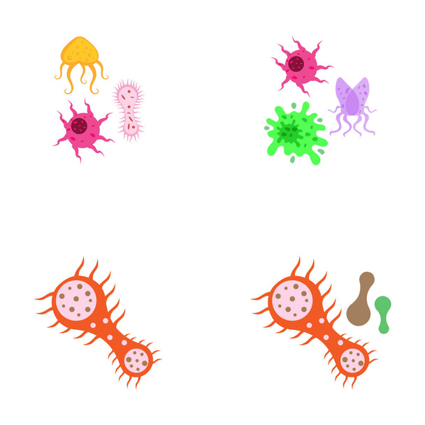 Modèle d'icône d'illustration vectorielle de virus
 - Vecteur, image