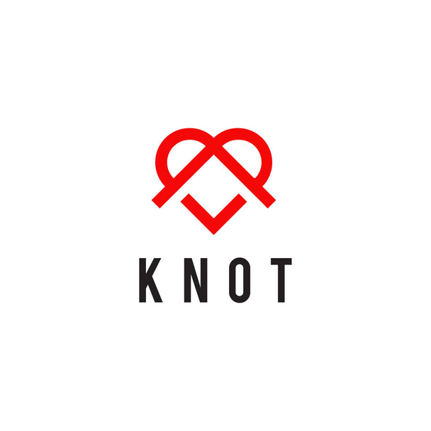 Knot love icon logo design vector template - Vector, Image