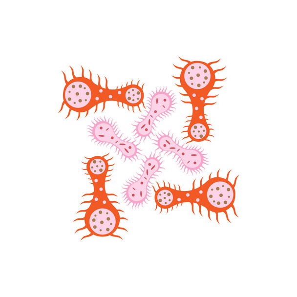 Virus vector ilustración icono plantilla de diseño
 - Vector, Imagen