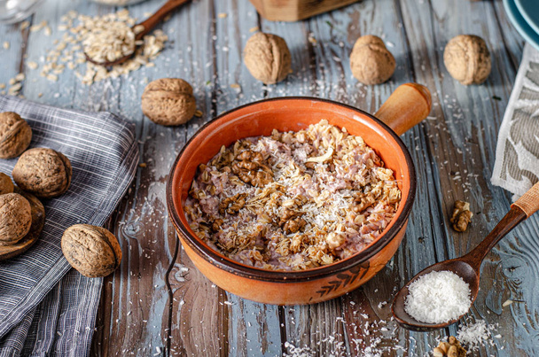 Baked granola with nuts and coconut - Photo, Image