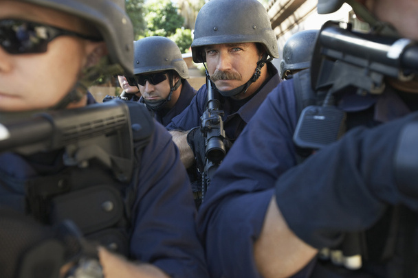 Swat officers with guns - Foto, Imagem