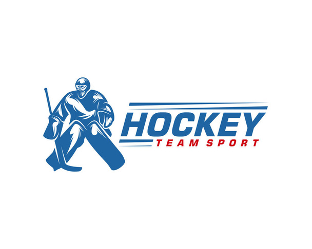Plantilla de logotipo de hockey. Jugador Hockey vector de diseño. Ilustración del jugador de hockey
 - Vector, Imagen