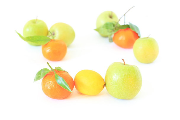 Fruits on white - Valokuva, kuva