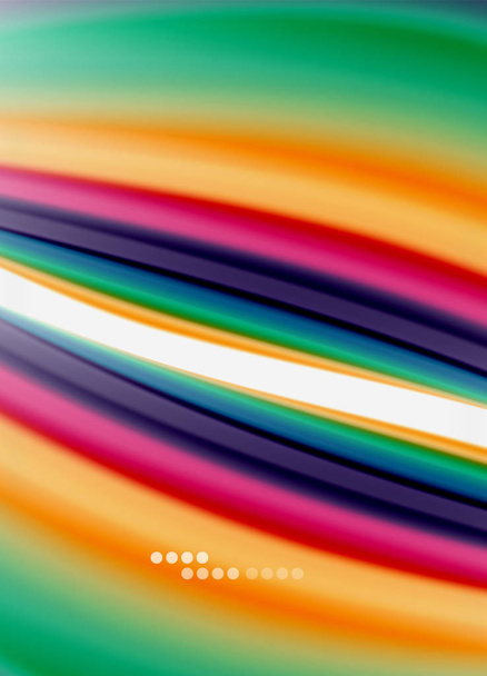 Líneas de onda fondo abstracto, diseño de seda suave con colores de estilo arco iris. Ondas líquidas de color fluido. Ilustración vectorial
 - Vector, imagen