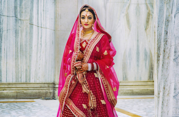 Πορτραίτο γυναίκας με παραδοσιακή ινδική ενδυμασία - Φωτογραφία, εικόνα