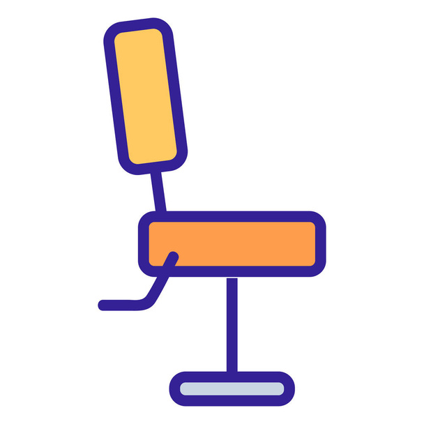 cadeira no vetor ícone barbearia. Isolado contorno símbolo ilustração
 - Vetor, Imagem