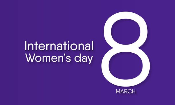 Векторная иллюстрация на тему Международного женского дня отмечается 8 марта каждый год
. - Вектор,изображение