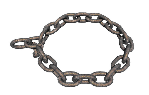 chain isolated on white background - Φωτογραφία, εικόνα