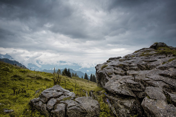 alps and alpine landscape near muehlbach am hochkoenig in summer austria europe - Photo, image