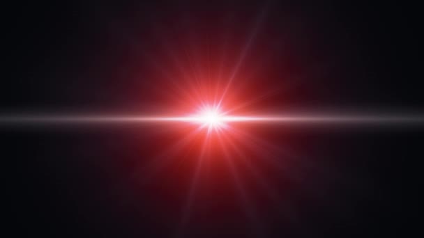 Lens flare effect on black background. Abstract Sun burst, sunflare For screen mode using. Sunflares nature abstract backdrop, blinking sun burst, lens flare optical rays. 4K UHD video . - Footage, Video