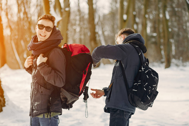 guys with backpack - Foto, Imagen