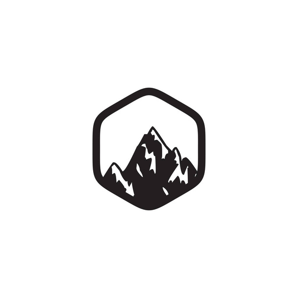Ikona górska logo projekt wektor ilustracji szablon - Wektor, obraz