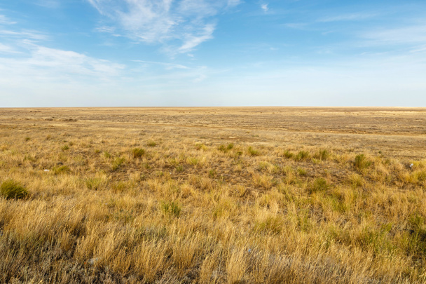 Landschaft der einsamen Steppe. Kasachstan. - Foto, Bild