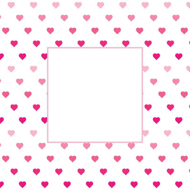 Pink heart background with empty place for text, greeting card for Valentine's day, wedding, mother's day, copy space - Zdjęcie, obraz