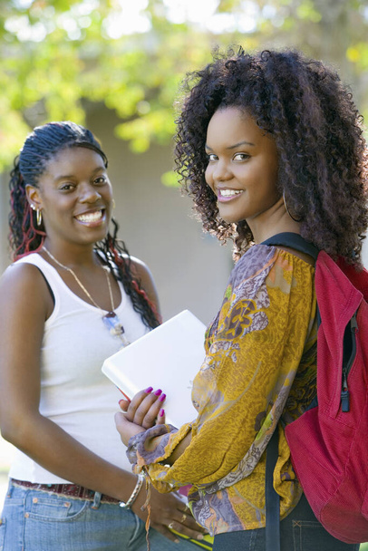 Portrait of an African American female students smiling - Foto, Imagem